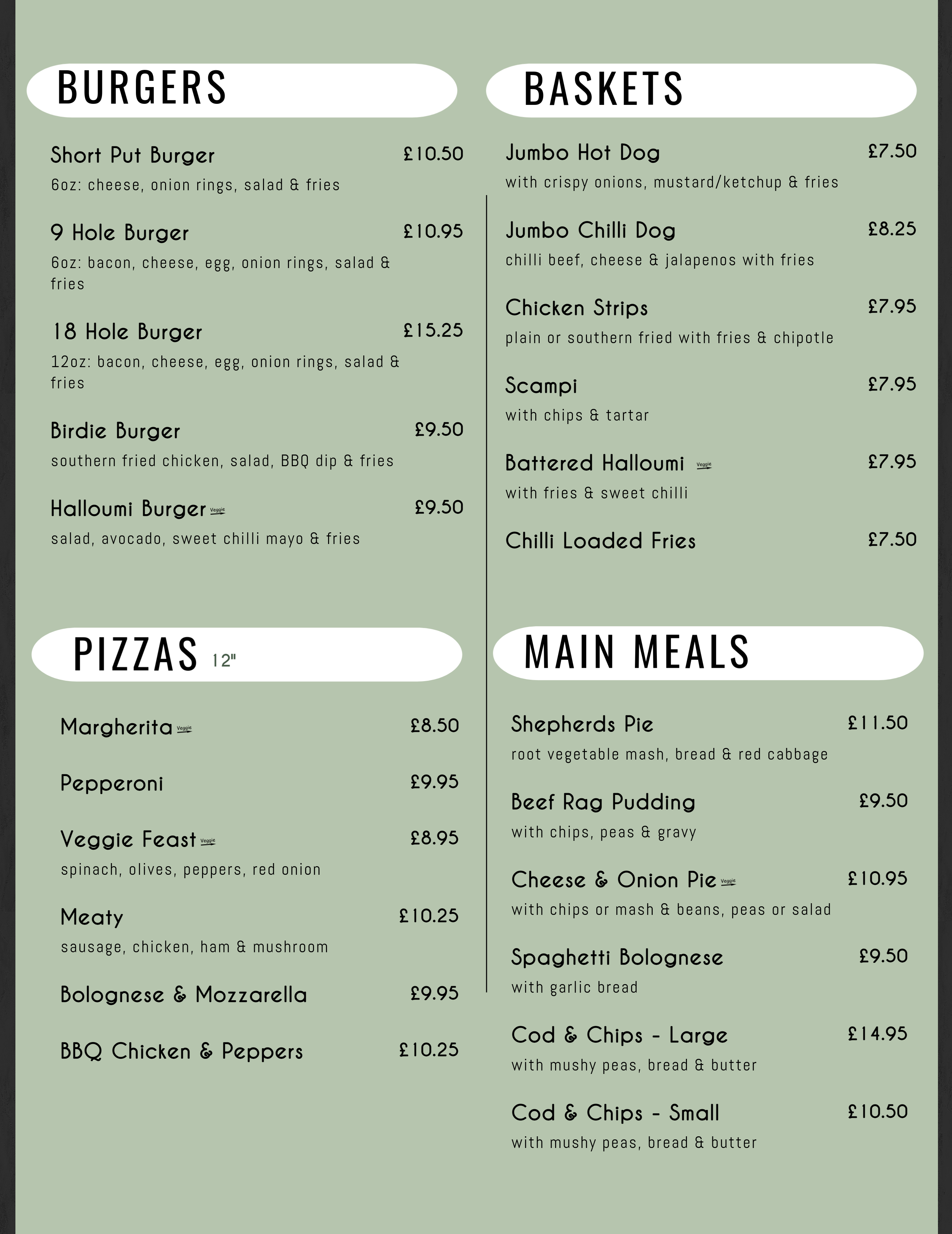 Bar Menu 4 (2025)