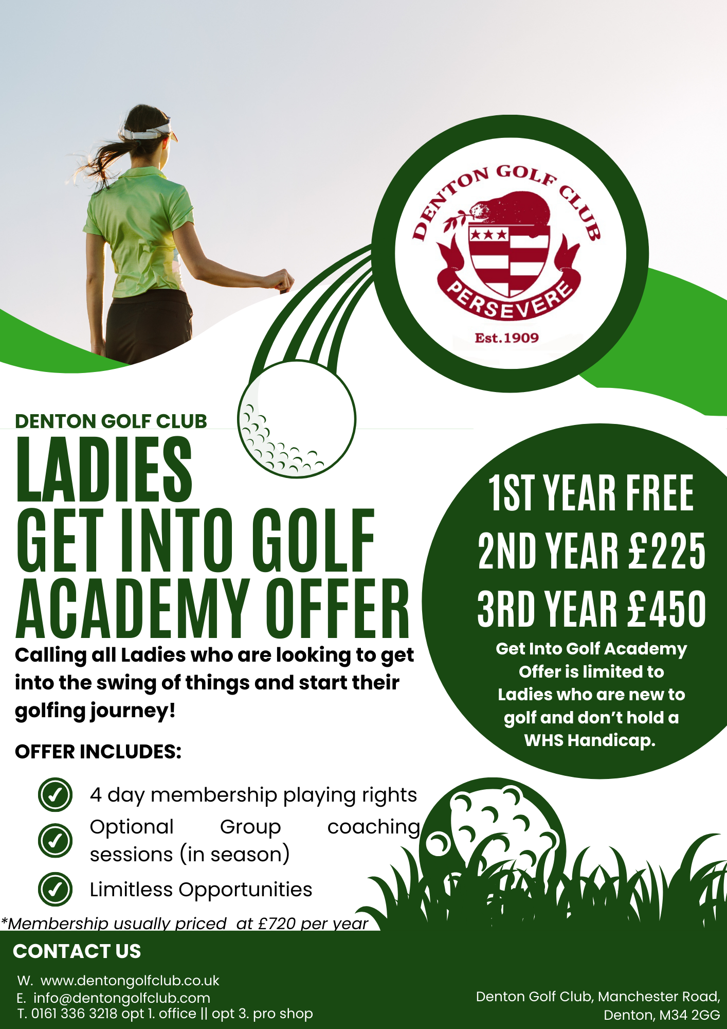 White And Green Modern Golf Lesson Flyer (31)