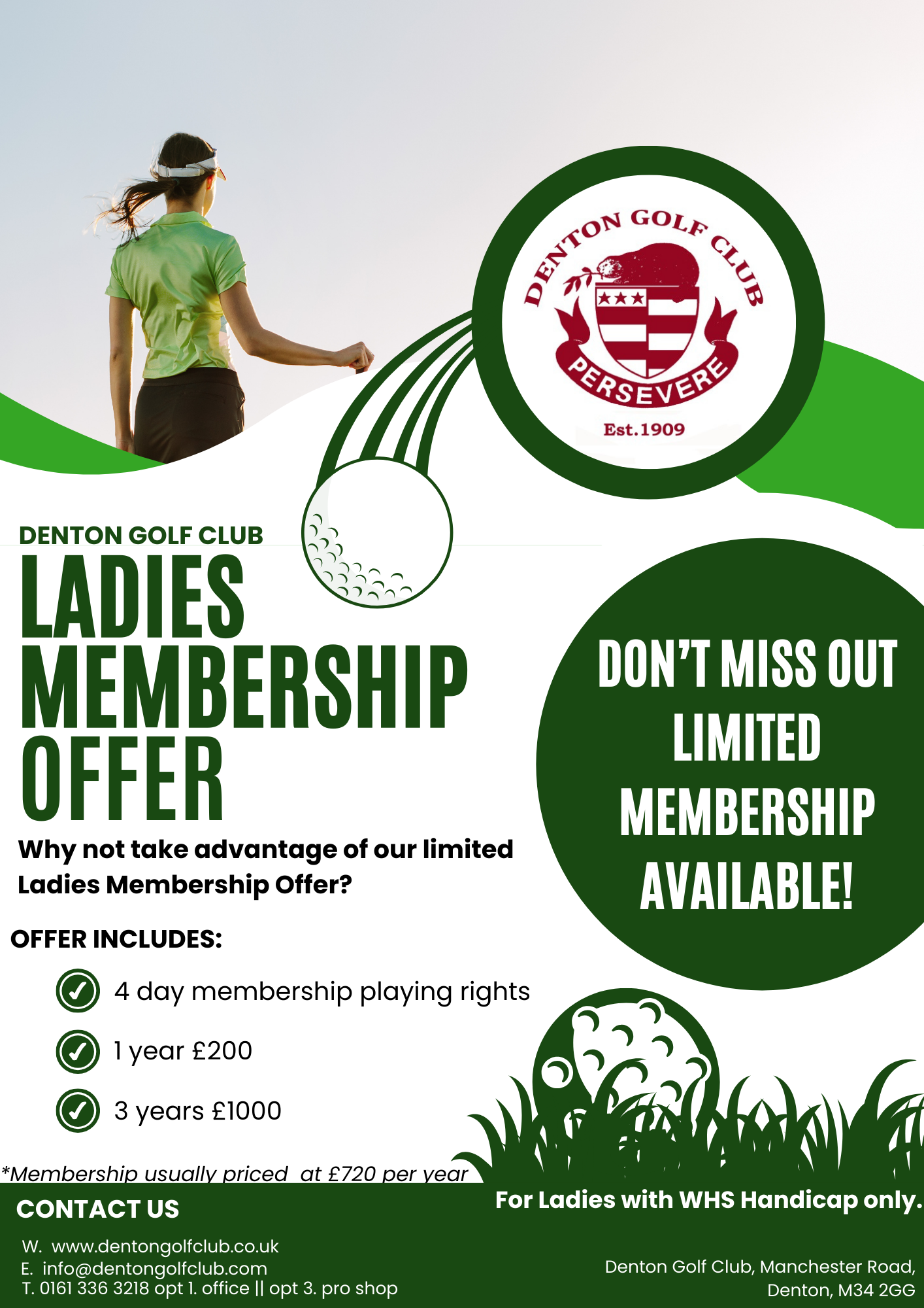 Ladies Offer Inc WHS Handicap